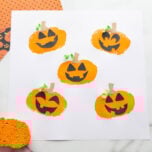 Pumpkin Sponge Painting