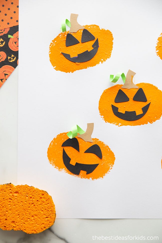 Pumpkin Sponge Painting Craft