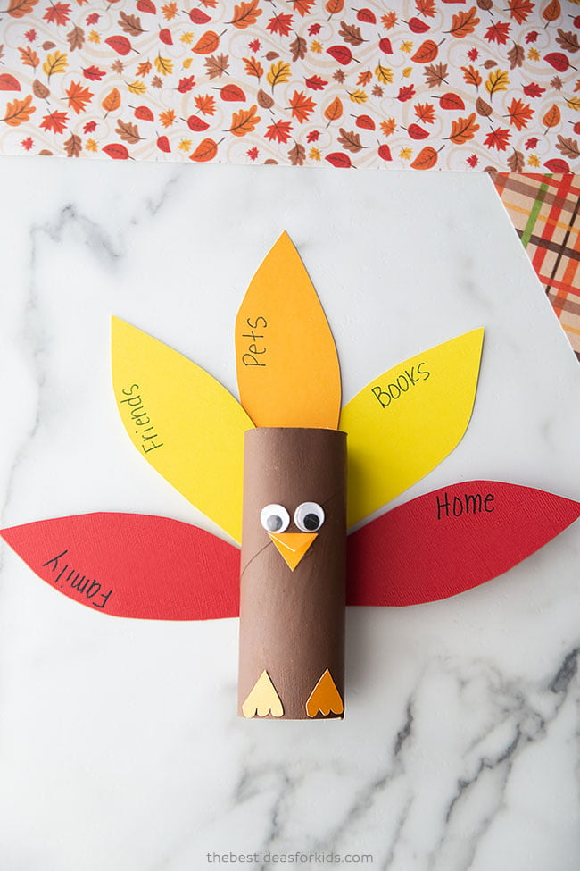 Thankful Turkey Paper Roll Craft