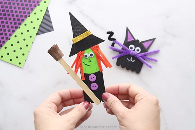 Witch Popsicle Stick Craft