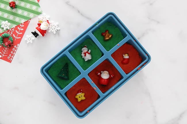 Add Christmas Charms in Ice Cube Tray