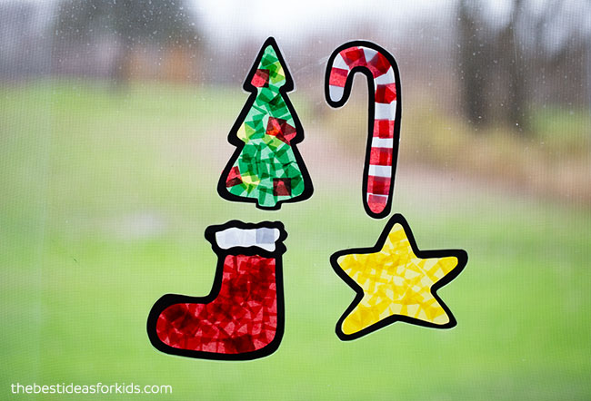 Christmas Suncatcher Craft for Kids