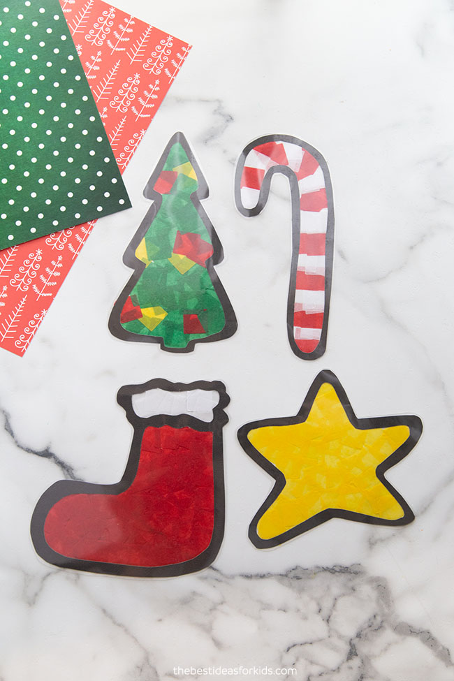 Christmas Suncatchers for Kids Craft