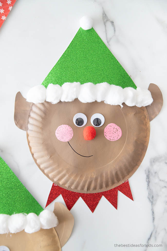 Elf Paper Plate Craft