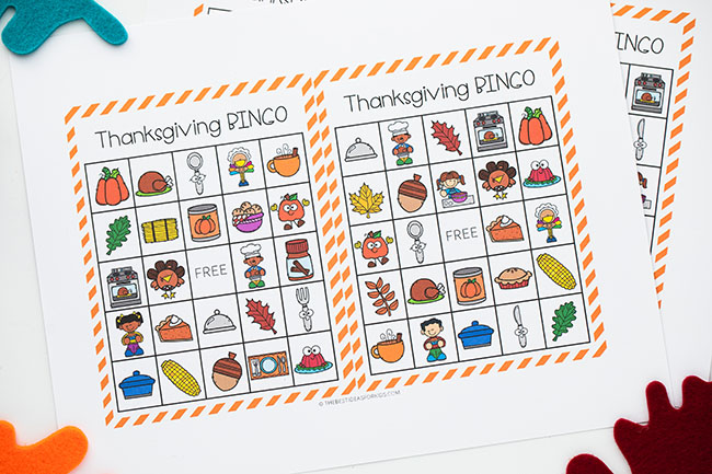 Free Bingo Cards for Thanksgiving