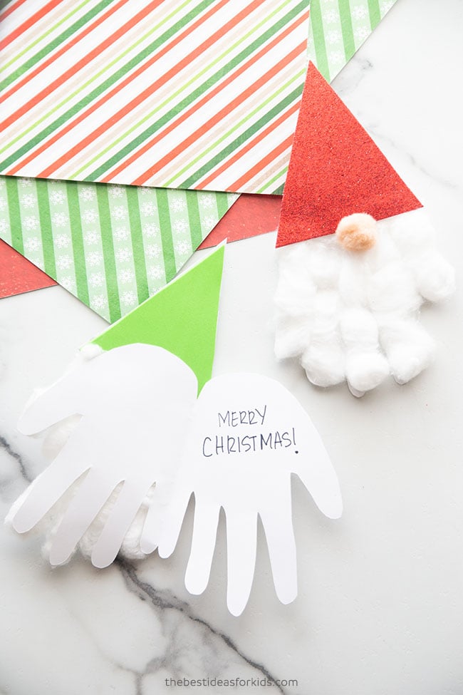 Gnome Christmas Card Handprint