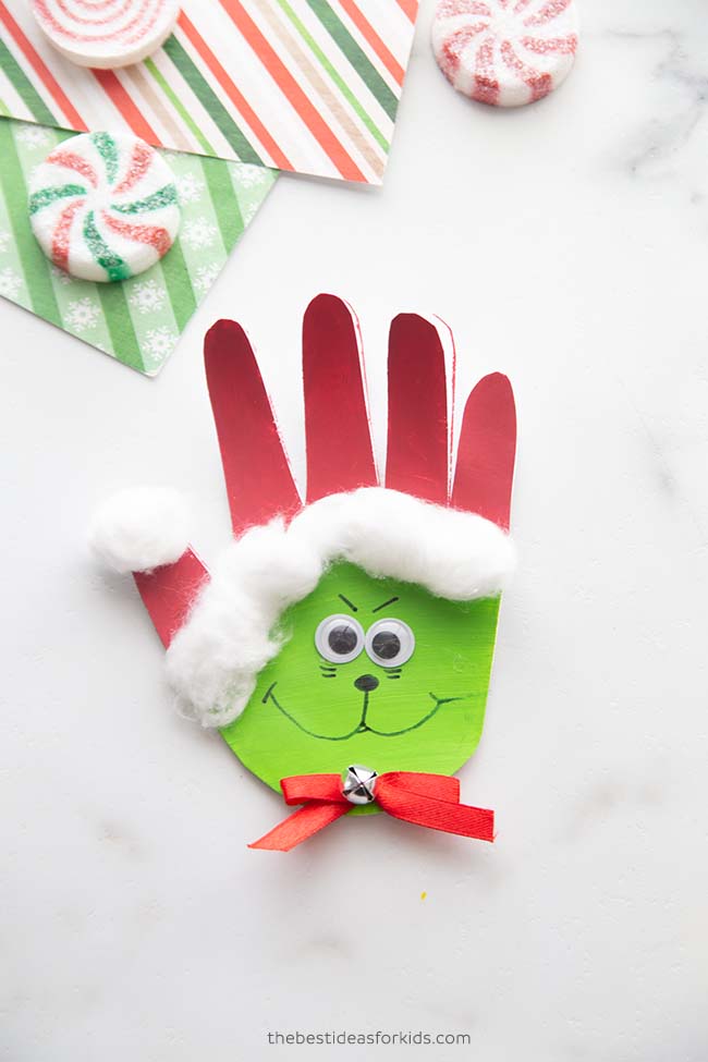 Grinch Handprint Card