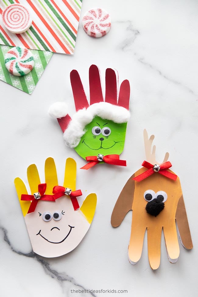 Grinch Handprint Craft