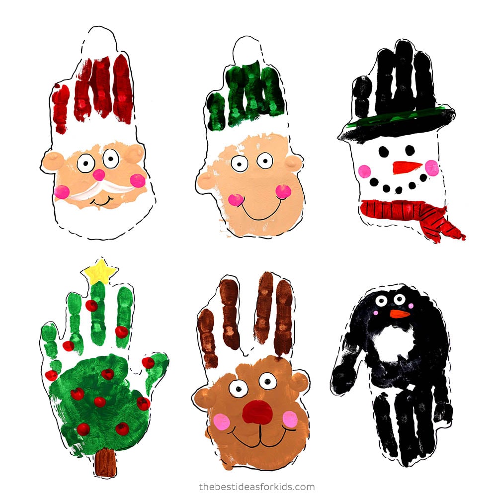 Kids Christmas Handprint Art