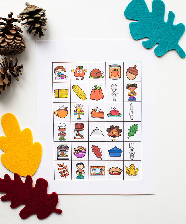 Thanksgiving Bingo Calling Cards