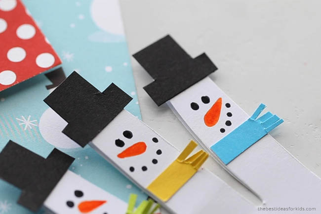 Add Paper Scarves to Snowmen