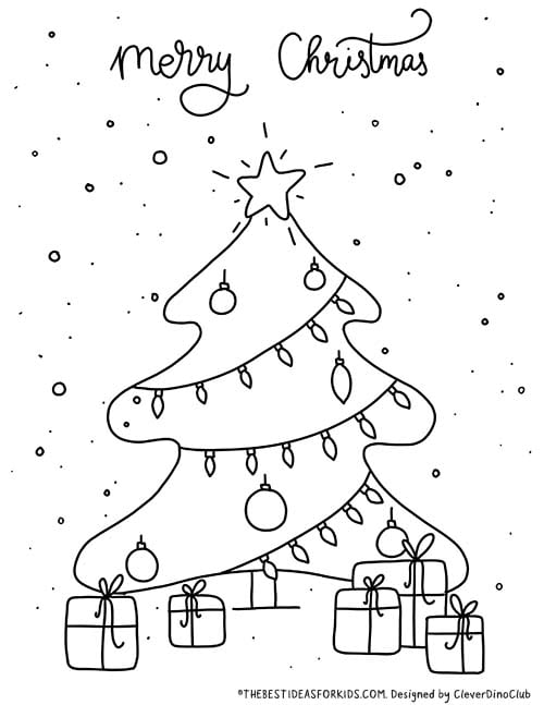 Christmas Tree Coloring Page