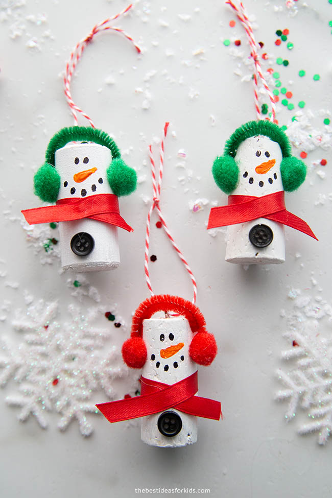 Cork Snowmen Ornament