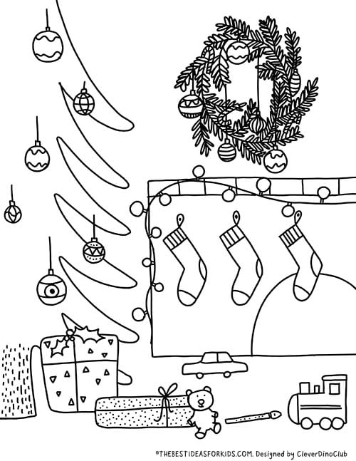 Presents Coloring Page