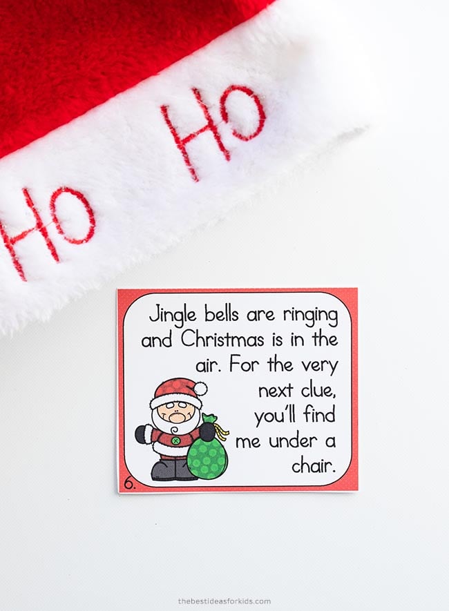 Printable Christmas Scavenger Hunt Cards