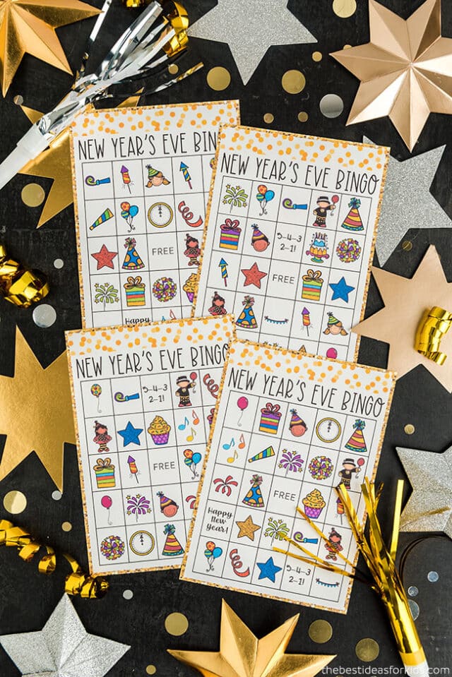 Printable New Years Bingo Cards