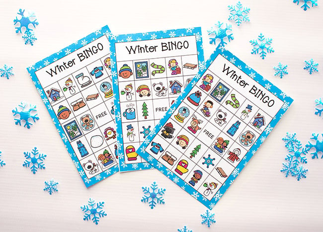 Free Printable Cards for Winter Bingo