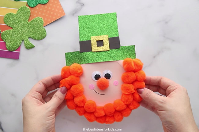 Leprechaun Paper Plate Craft for Kids