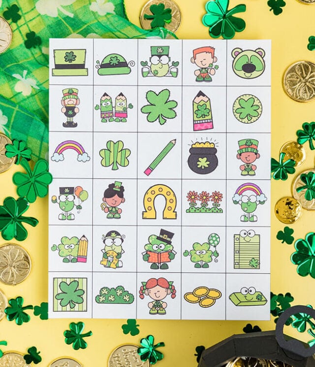 St Patrick's Day Bingo Calling Cards