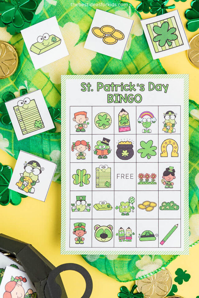 St Patrick's Day Bingo Card for Kids