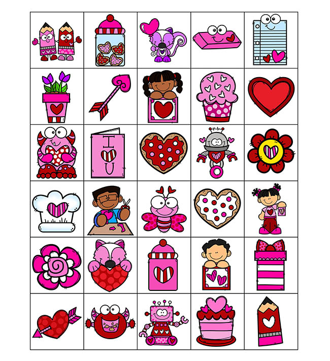 Valentine Bingo Calling Cards