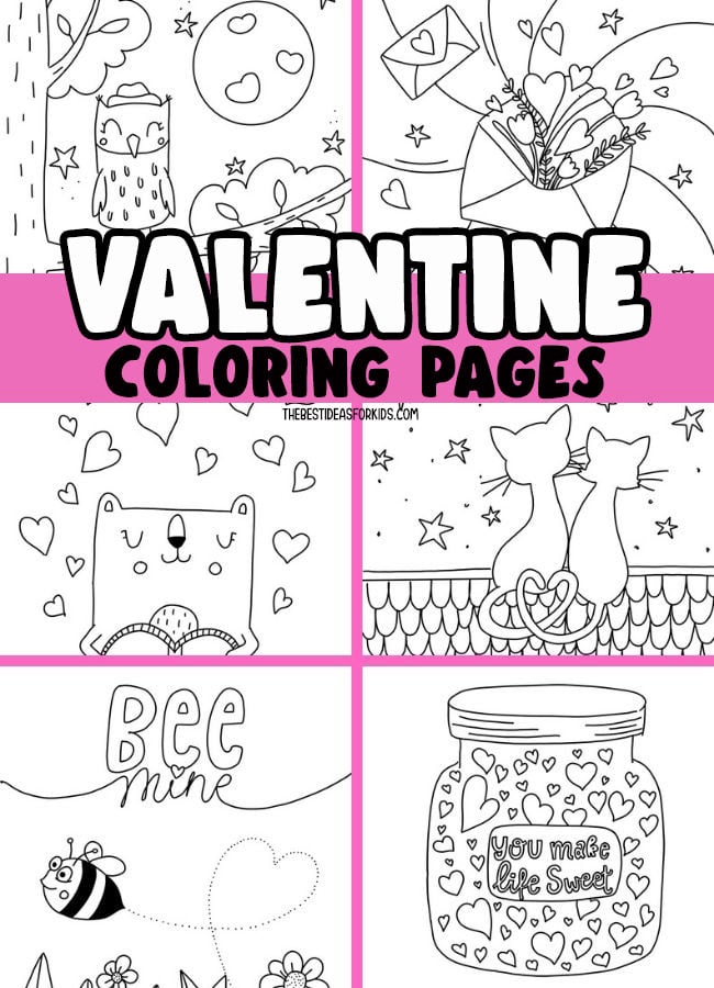 Valentine Coloring Pages for Kids