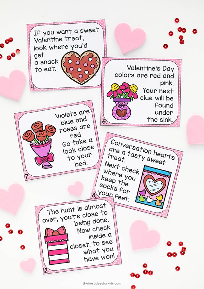 Valentine's Day Scavenger Hunt Printable