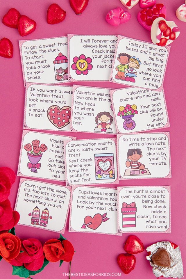 Valentines Day Scavenger Hunt Printables