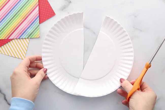 Cut Paper Plate in Half