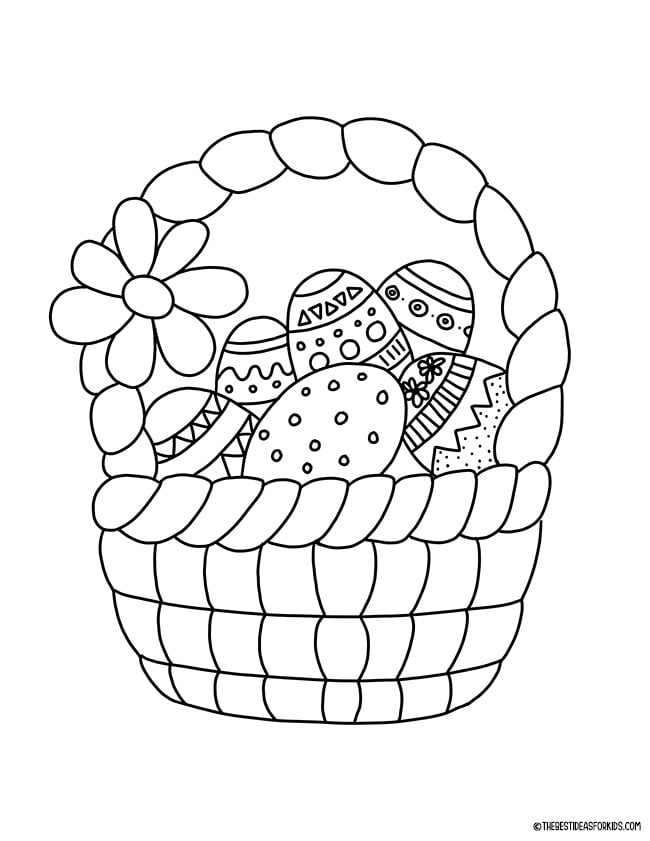 coloring pages easter baskets