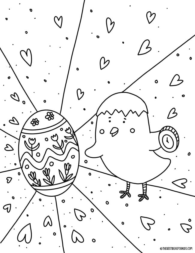 Easter Chick Coloring Page