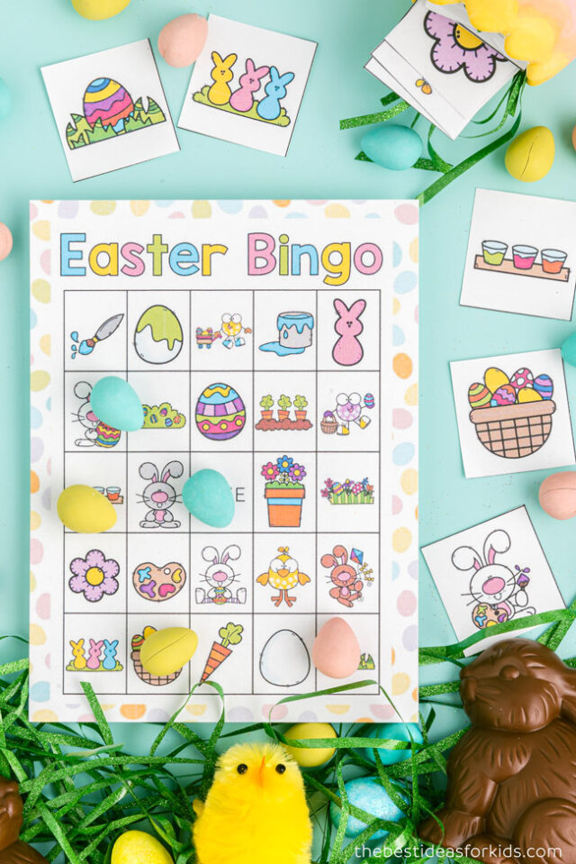 Printable Easter Bingo Cards for Kids