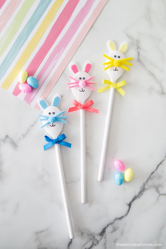 Wooden Spoon Bunny Easter Crafts