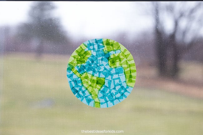 arth Suncatcher Craft for Earth Day