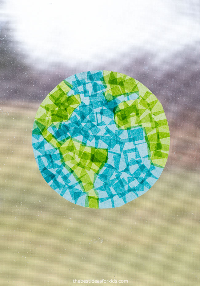 Earth Suncatcher Craft for Kids