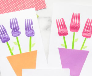 Fork Painted Flowers
