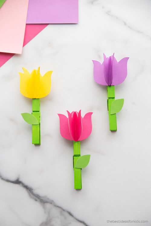 Clothespin Flowers The Best Ideas for Kids