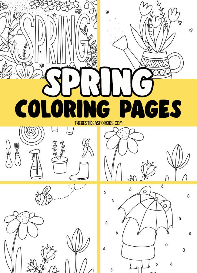 Spring Coloring Pages for Kids