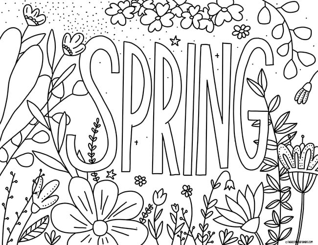 Spring Coloring Pages for Kids Ages 4-12 - Printable and High