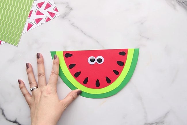 Glue Googly Eyes on Watermelon