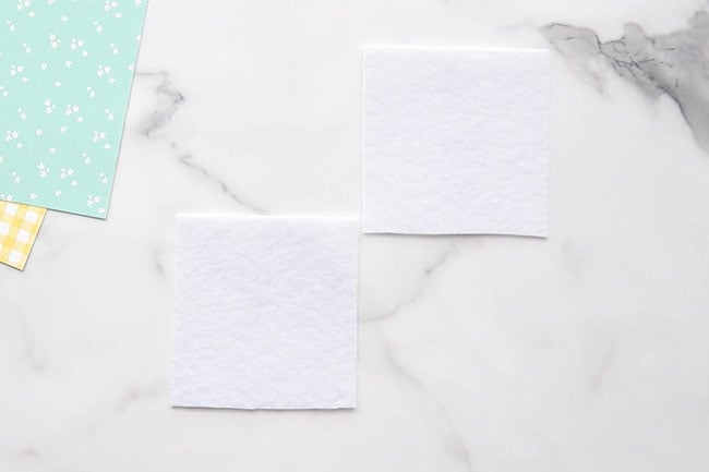 Make square felt pieces