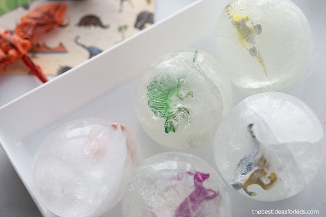 Dinosaur Frozen Egg Sensory Play