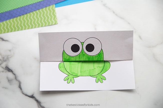 Folding Surprise Template for Frog