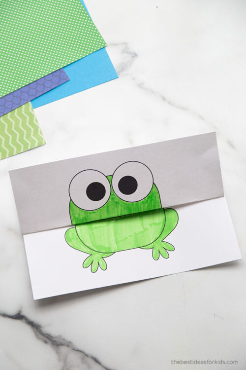 Frog Folding Surprise (Free Printable) The Best Ideas for Kids