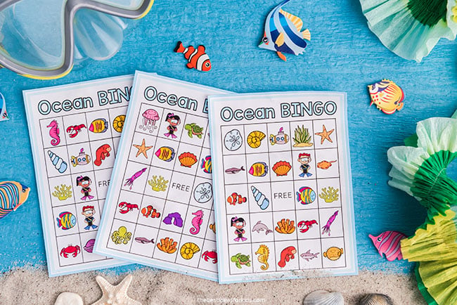 Ocean Bingo Game for Kids