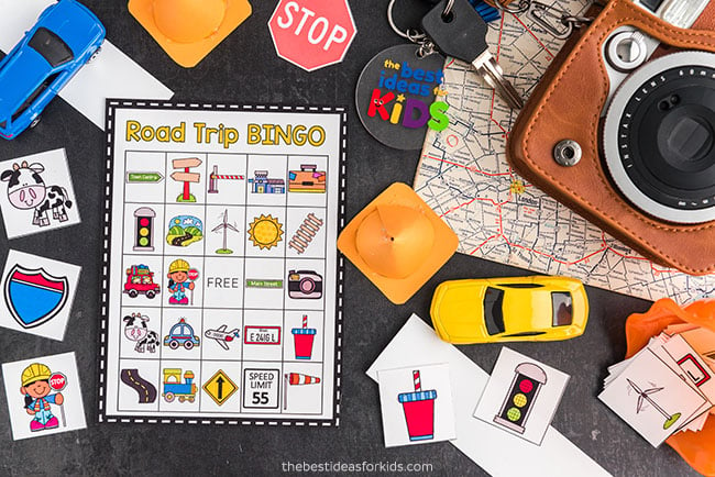 Road Trip Bingo Game for Kids