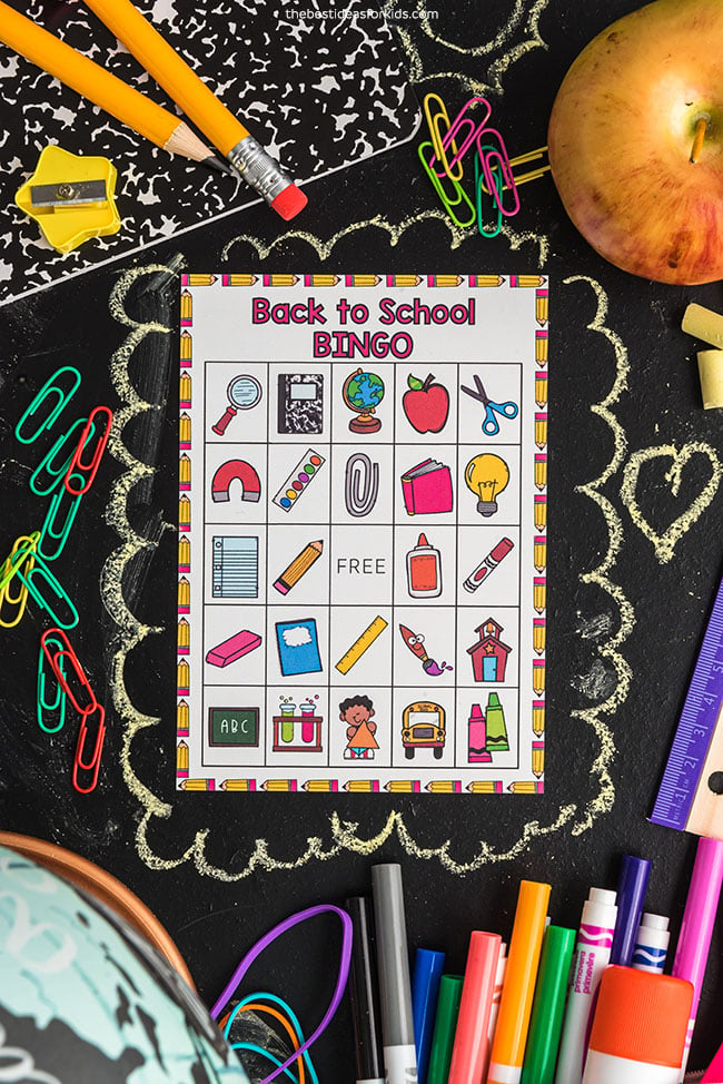 Back to School Bingo Free Printable