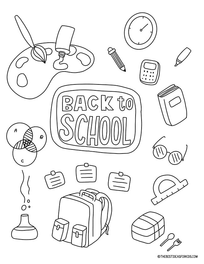 Back to School Coloring Page