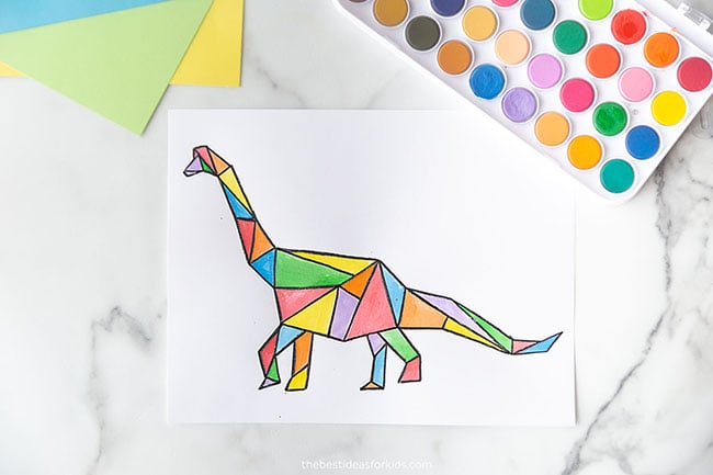 Brachiosaurus Dinosaur Art for Kids