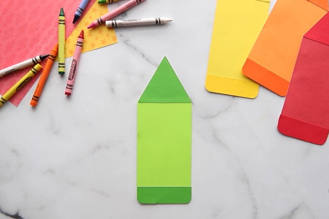 Crayon Card Gluing